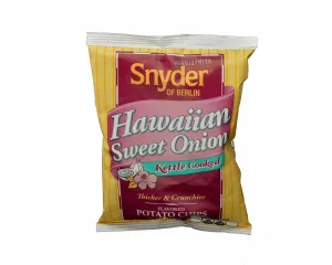 Snyder of Berlin Hawaiian Sweet Onion Kettle Cooked Potato Chips 1 oz. Bags