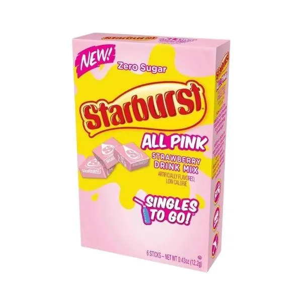 STARBURST ALL PINK STRAWBERRY MIX DRINK 6STICKS 12.2G