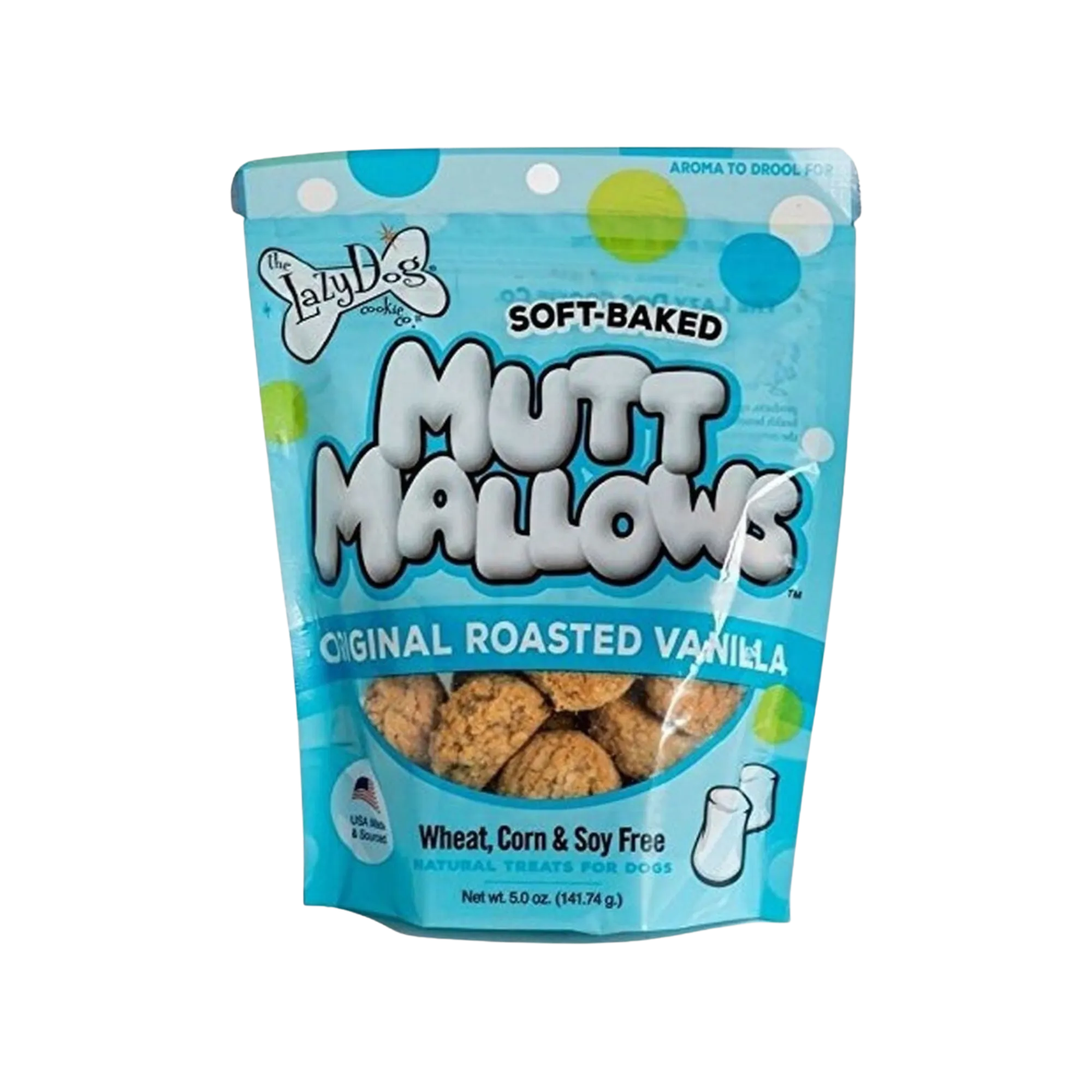 The Lazy Dog Cookie Company Roasted Vanilla Mutt Mallows Treats, 5 oz