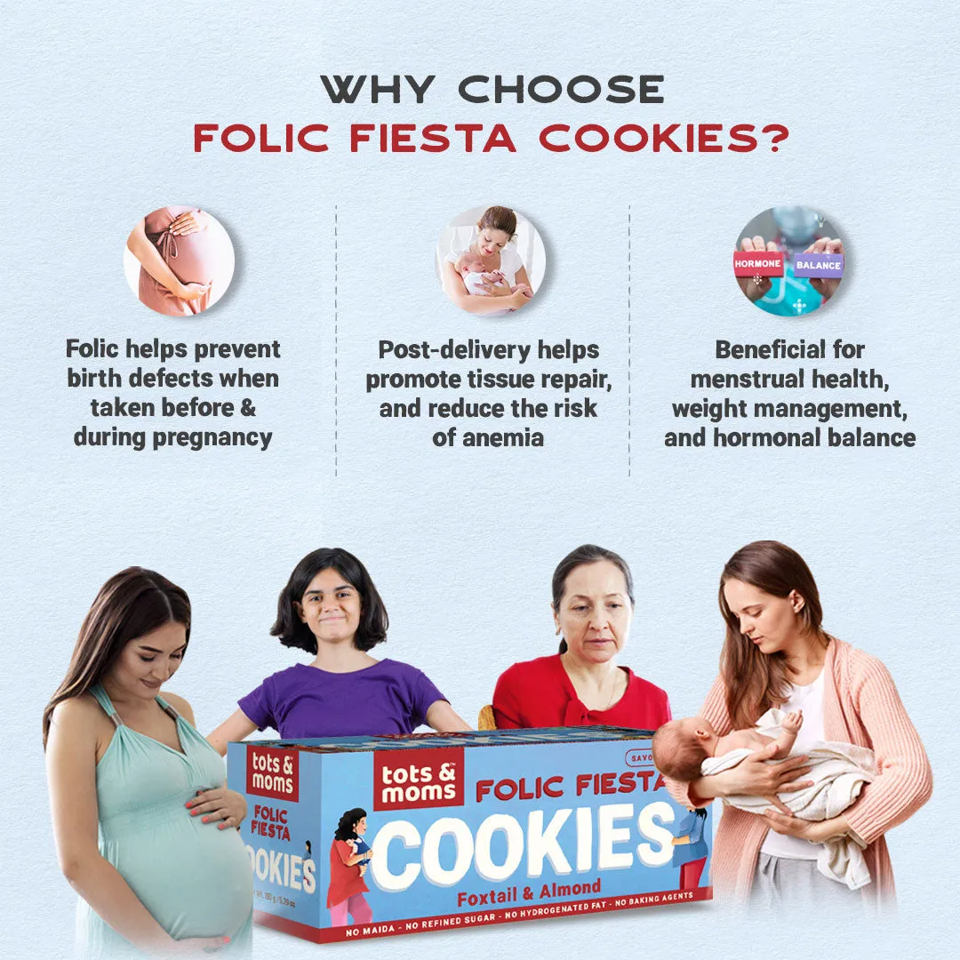 Tots & Moms-Women Cookies- Folic Fiesta