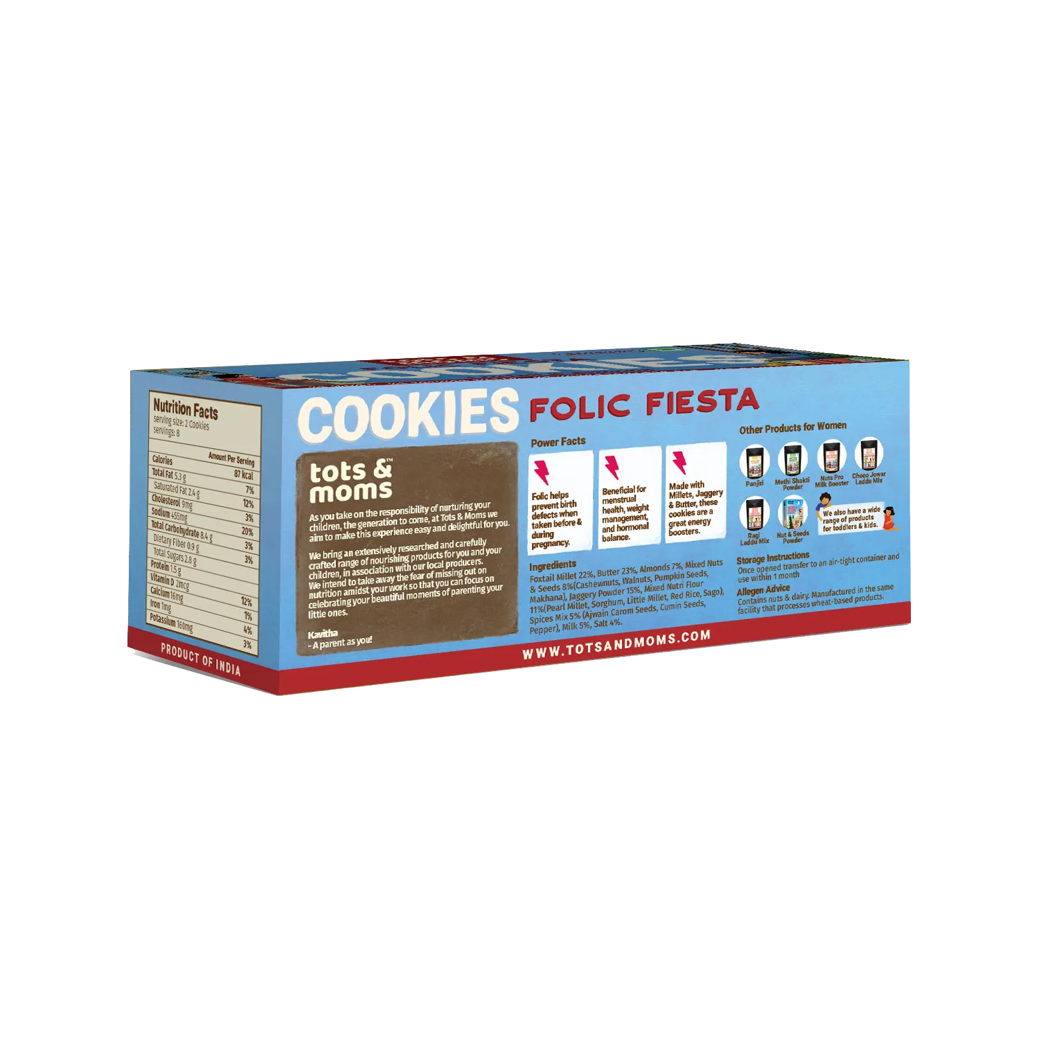 Tots & Moms-Women Cookies- Folic Fiesta