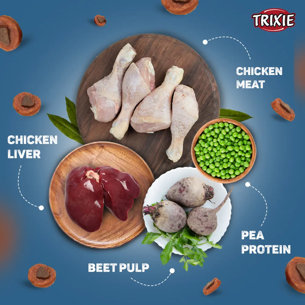 Trixie Premio Chicken Hearts and Duck Coins Dog Treats Combo