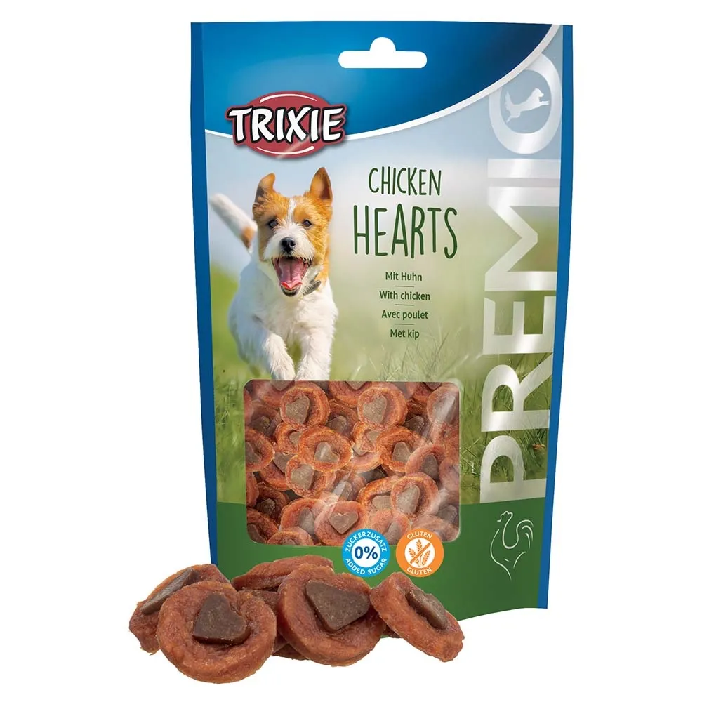 Trixie Premio Chicken Hearts and Duck Coins Dog Treats Combo