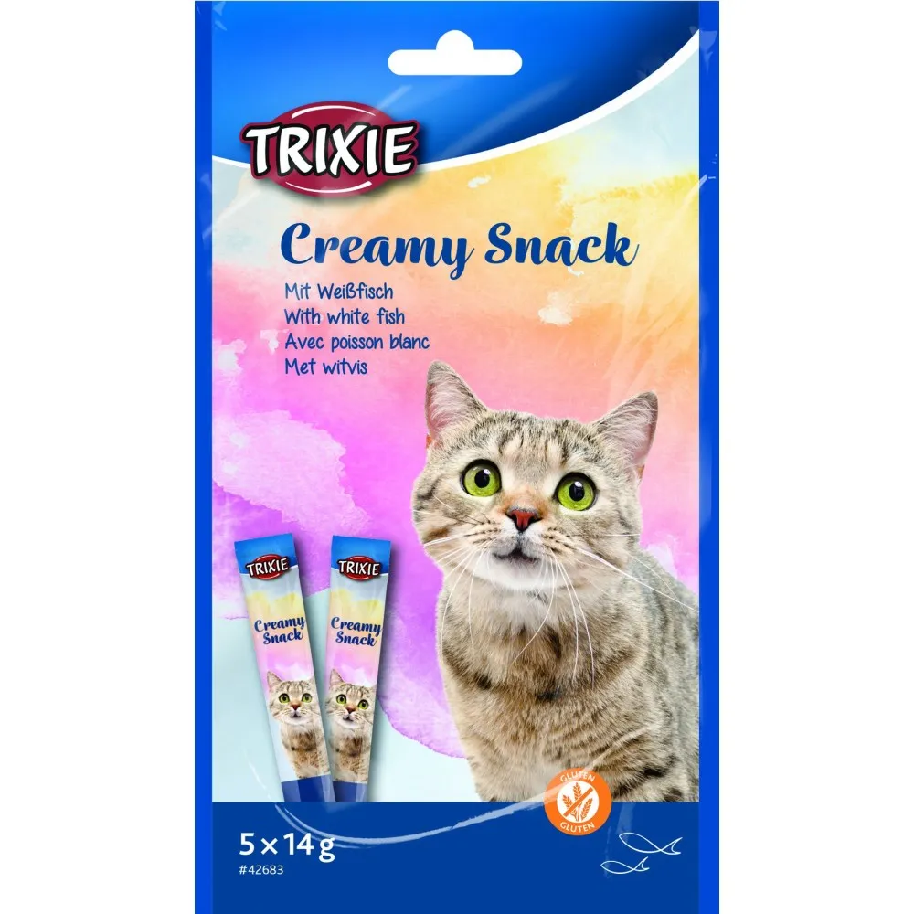 Trixie Premio Tuna Sandwiches and White Fish Creamy Cat Treats Combo