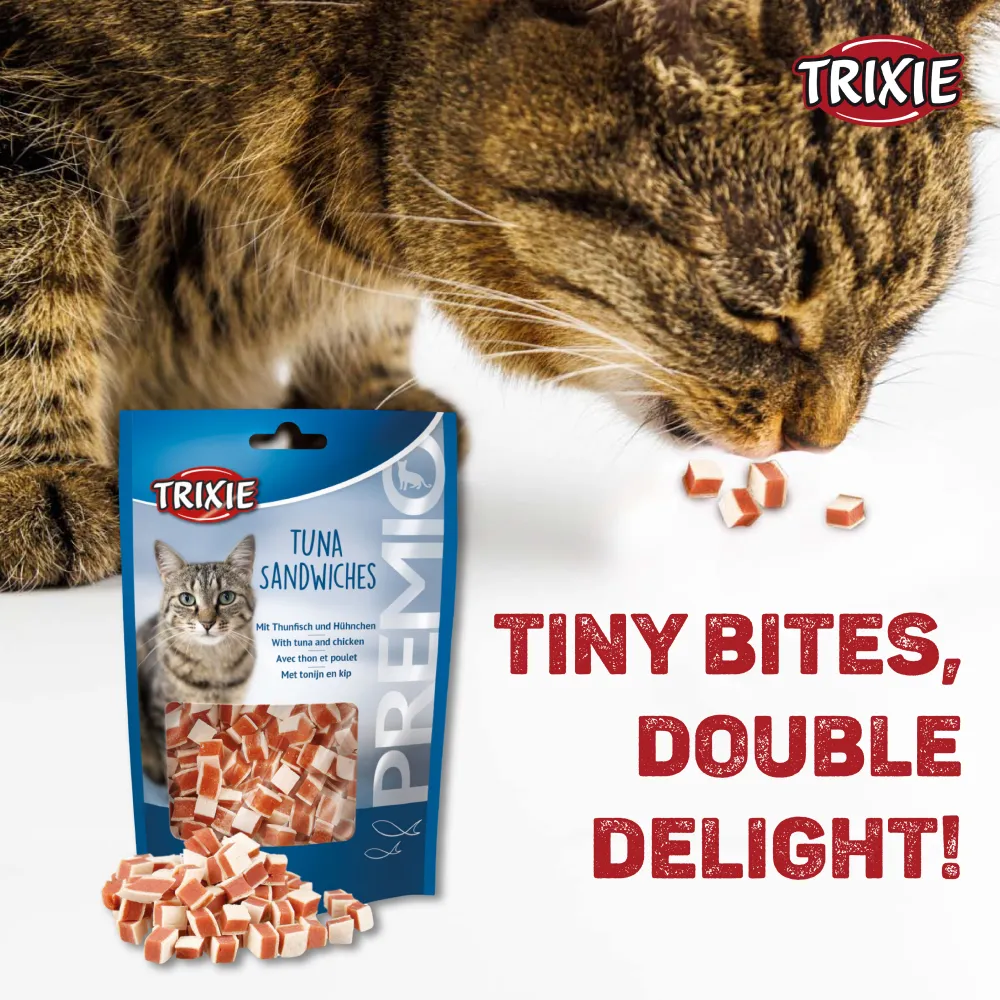 Trixie Premio Tuna Sandwiches and White Fish Creamy Cat Treats Combo