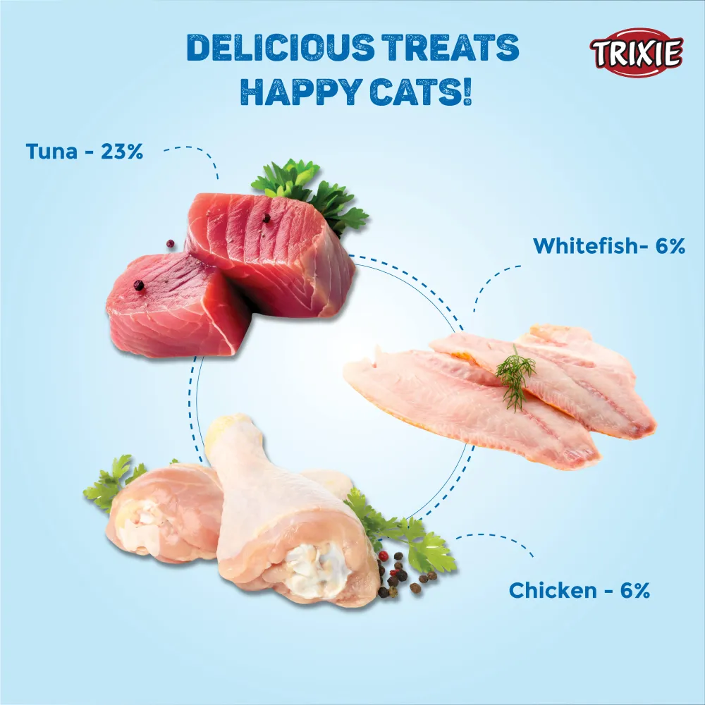 Trixie Premio Tuna Sandwiches and White Fish Creamy Cat Treats Combo