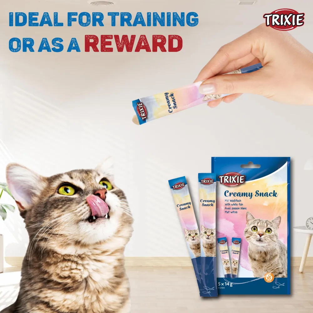 Trixie Premio Tuna Sandwiches and White Fish Creamy Cat Treats Combo