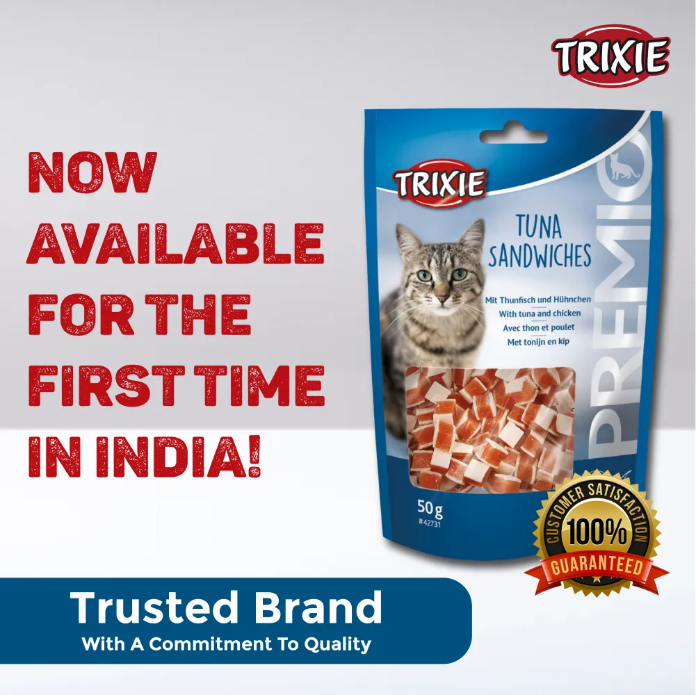 Trixie Premio Tuna Sandwiches and White Fish Creamy Cat Treats Combo