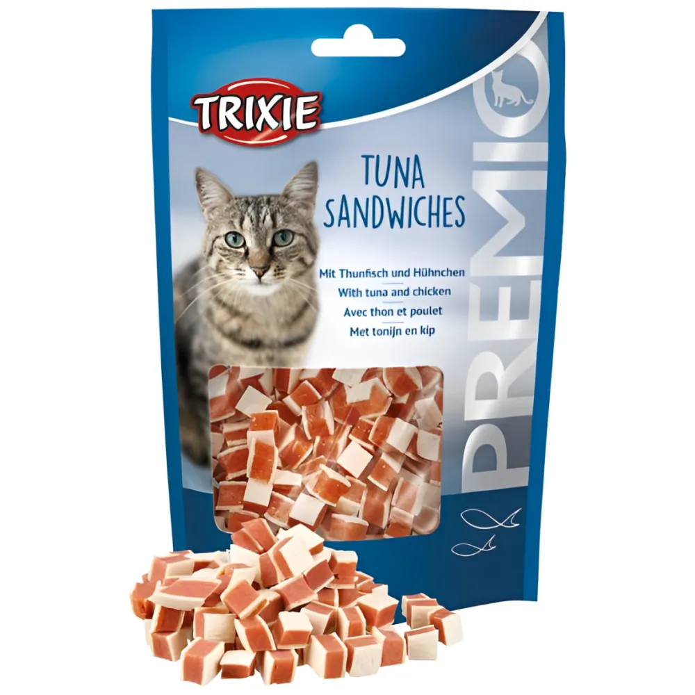 Trixie Premio Tuna Sandwiches and White Fish Creamy Cat Treats Combo