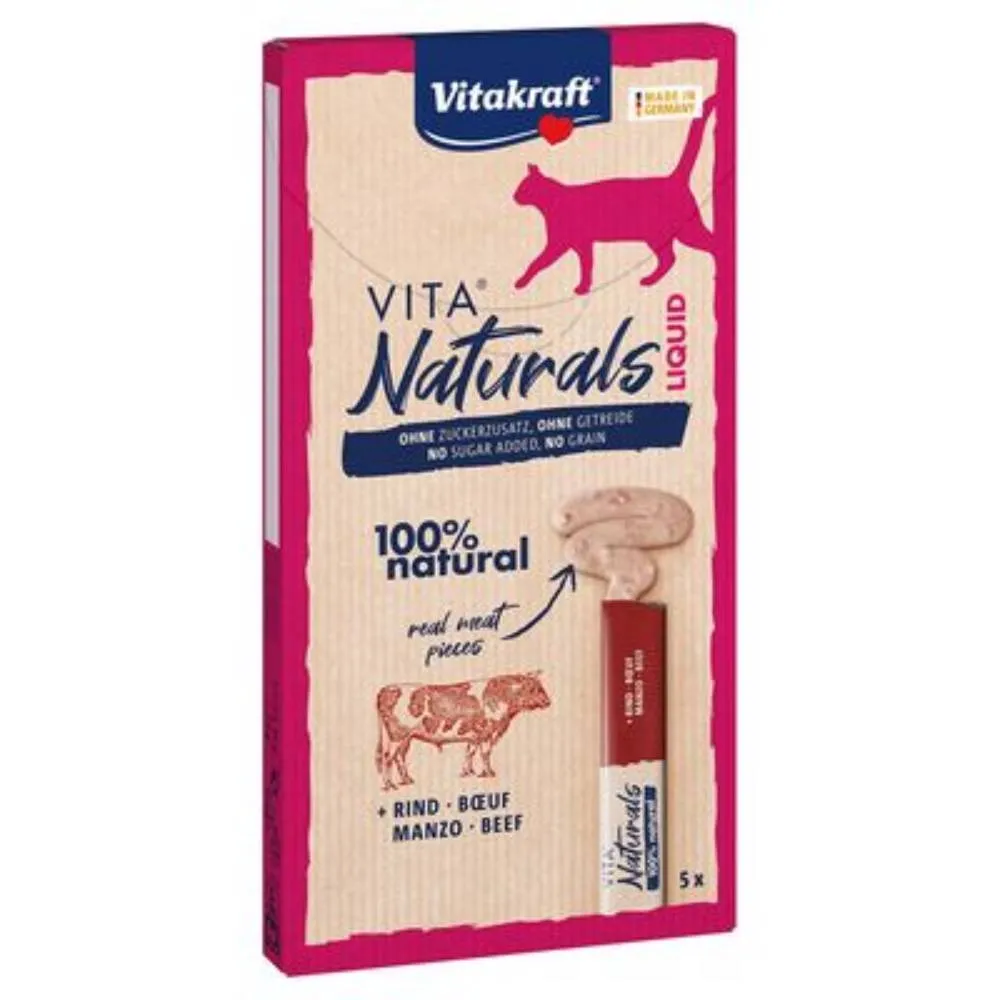 Vitakraft Cat Vita Naturals Liquid Beef 5pcs