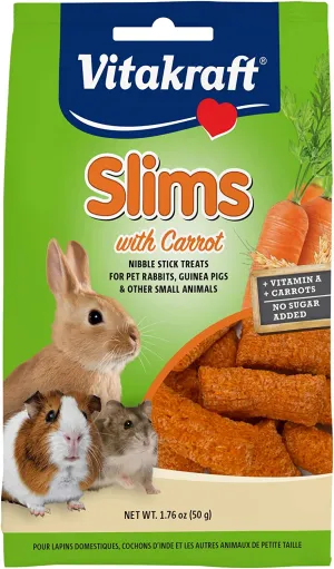 Vitakraft Slims with Carrot Nibble Stick Treats 50g