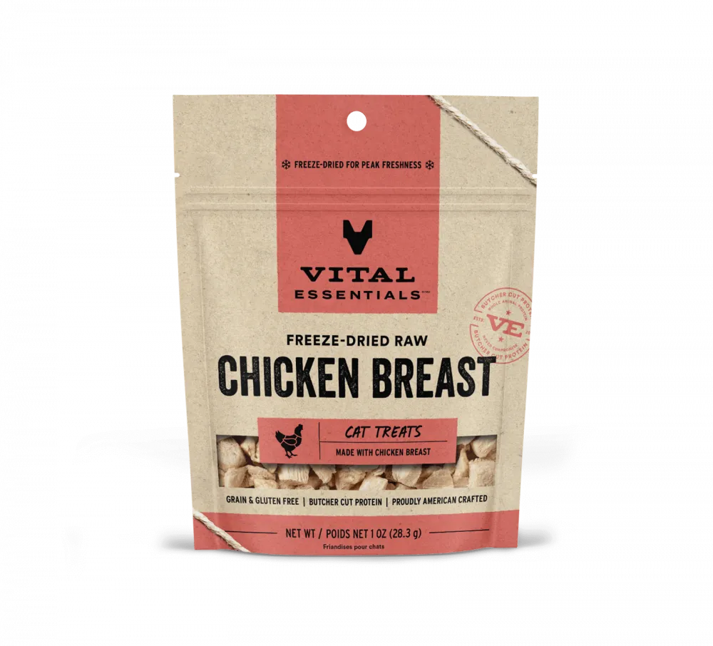 Vital Essentials Vital Cat Freeze Dried Grain Free Chicken Breast Cat Treats