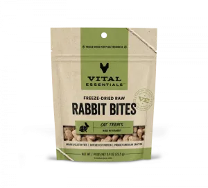 Vital Essentials Vital Cat Freeze Dried Grain Free Rabbit Bites Cat Treats