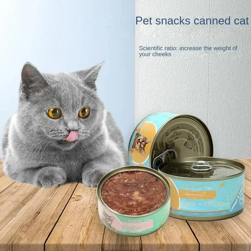 Wet Pet Cat Snack 6-Pack 170g Staple Food Cans