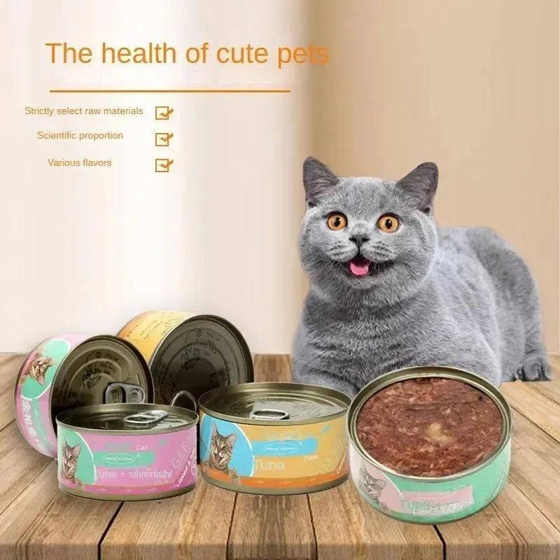 Wet Pet Cat Snack 6-Pack 170g Staple Food Cans