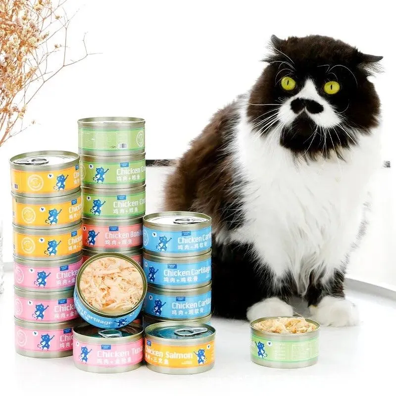 White Meat Cat Snacks 12 Cans 85g Each