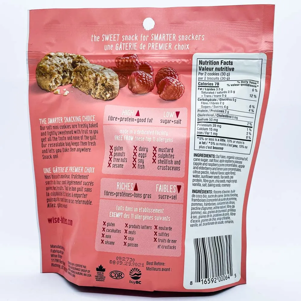 Wise Bites Soft Mini Cookies - Raspberry Pie (150g)